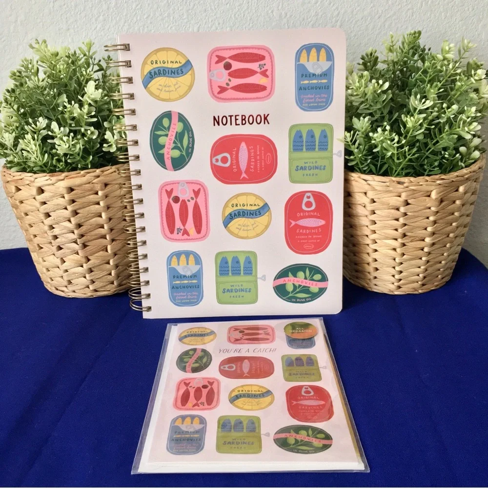 Sardine Notebook and Greeting Card Set